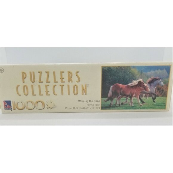Running Horses Winning the Race Puzzlers Collection 1000 Piece Jigsaw Puzzle - Picture 3 of 6
